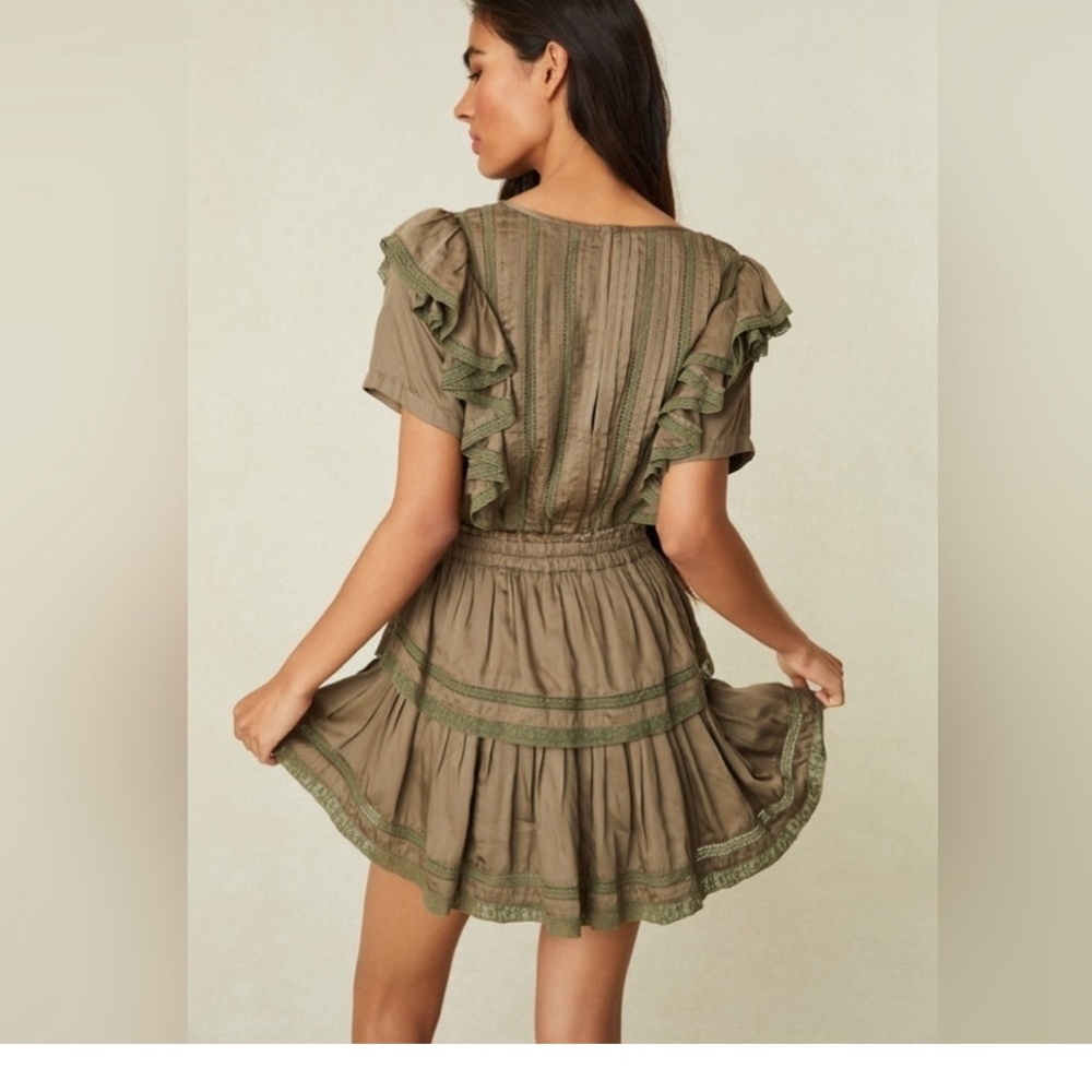 Love Shack Fancy Natasha Dress NWT in Forest Oak SZ SM